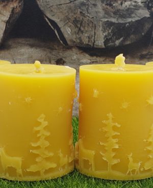 Advents Set - 4x Winterstumpenkerzen
