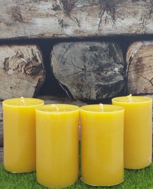 Advents Set - 4x Stumpenkerze Ø ca. 6 cm