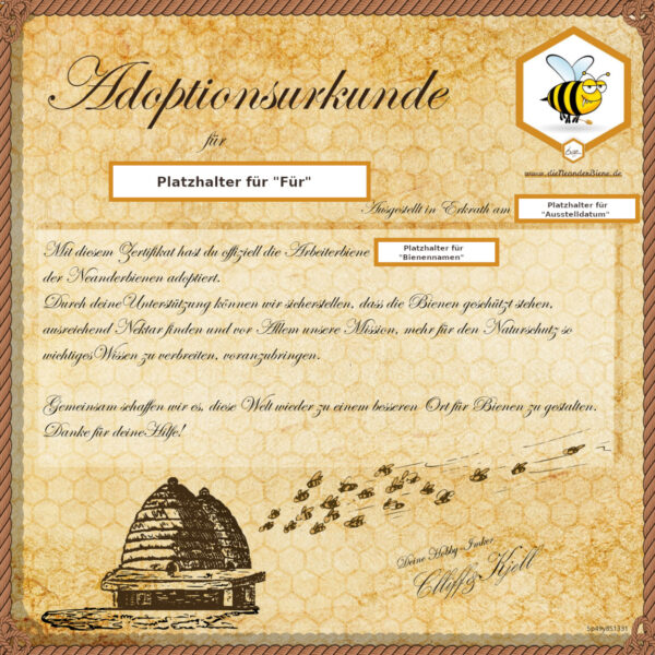 Adoptionsurkunde - Wunschname – Bild 2